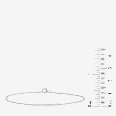 10K White Gold 6 3/4 Inch Rope Chain Bracelet