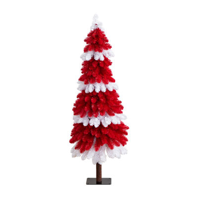 Nearly Natural Pre-Lit Artificial Peppermint 150 Microdot Led Lights 5 Foot Christmas Tree