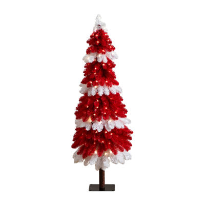 Nearly Natural Pre-Lit Artificial Peppermint 150 Microdot Led Lights 5 Foot Christmas Tree