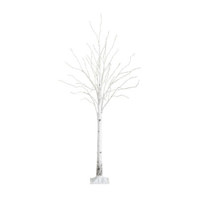 Nearly Natural 3ft Pre-Lit Artificial White Birch With 92 Warm White Led Lights 3 Foot Christmas Tree