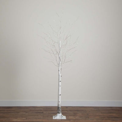 Nearly Natural 3ft Pre-Lit Artificial White Birch With 92 Warm White Led Lights 3 Foot Christmas Tree