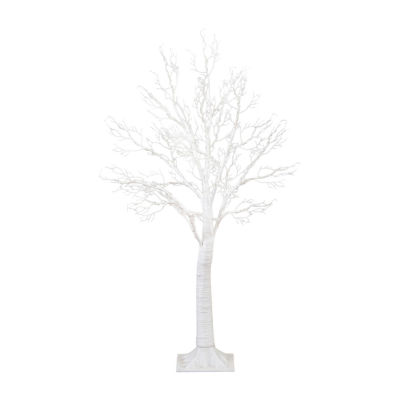 Nearly Natural Pre-Lit Artificial White Twig Tree With 160 Warm White Led Lights 4 Foot Christmas Tree