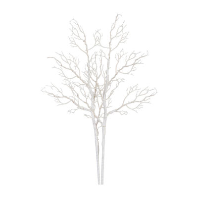 Nearly Natural 35in Pre-Lit Artificial White Birch Branches With 80 Warm White Led Lights Pick