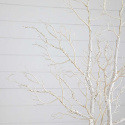 Nearly Natural 35in Pre-Lit Artificial White Birch Branches With 80 Warm White Led Lights Pick