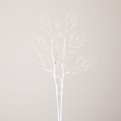 Nearly Natural 35in Pre-Lit Artificial White Birch Branches With 80 Warm White Led Lights Pick