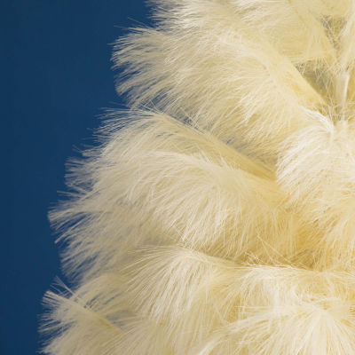 Nearly Natural 4ft Artificial Off-White Pampas Grass 4 Foot Christmas Tree