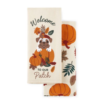 Layerings Pumpkin Patch Puppy 2-pc. Kitchen Towel