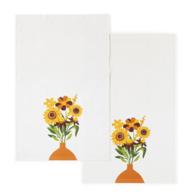 Homewear Harvest Flower Vase 4-pc. Kitchen Towel