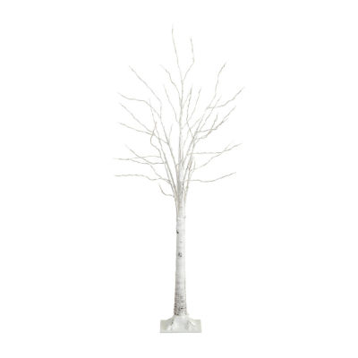 Nearly Natural 5ft Pre-Lit Artificial White Birch With 240 Warm White Led Lights 5 Foot Christmas Tree