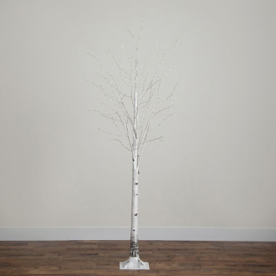 Nearly Natural 7ft Pre-Lit Artificial White Birch With 400 Warm White Led Lights 7 Foot Christmas Tree