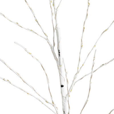 Nearly Natural 36in Pre-Lit Artificial White Birch Branches With 150 Warm White Led Lights 3 Foot Christmas Tree