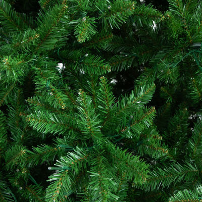 Nearly Natural 15ft Artificial Slim Green Mountain Pine  With 1900 Warm White Led Lights And 5460 Branches Pre-Lit Pine Christmas Tree