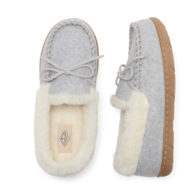 St. John's Bay Faux Fur Womens Moccasin Slippers