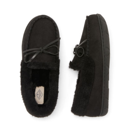 St. John's Bay Faux Fur Moccassin Womens Moccasin Slippers