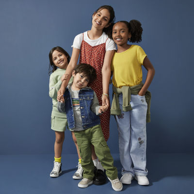 Okie Dokie Boys Drawstring Waist Straight Cargo Pant