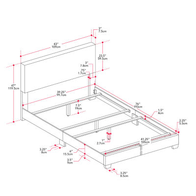 Modern Upholstered Rectangle Bed