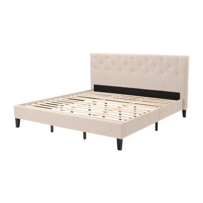 Nova Ridge Upholstered Tufted Platform Bed