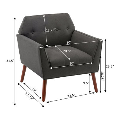 Take-A-Seat Andy Mid Century Modern Accent Lounge Armchair