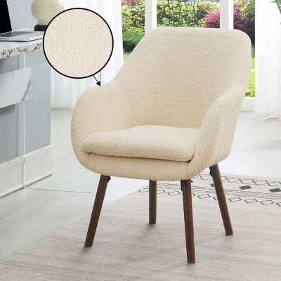 Take-A-Seat Charlotte Wingback Sherpa Accent Armchair