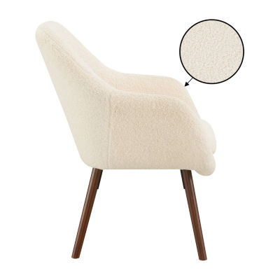 Take-A-Seat Charlotte Wingback Sherpa Accent Armchair