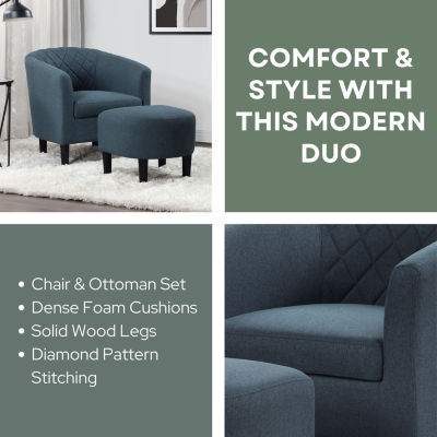 Roosevelt Chair + Ottoman Set