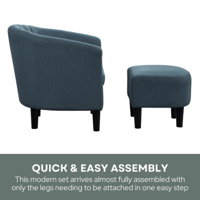 Roosevelt Chair + Ottoman Set