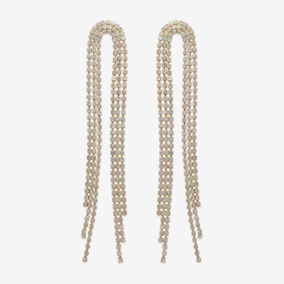 Bijoux Bar Gold Tone Womens Glass Drop Earrings