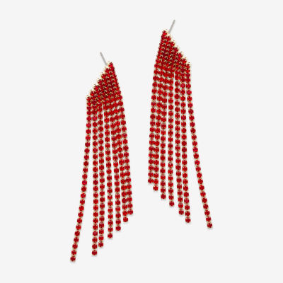 Bijoux Bar Gold Tone Womens Glass Drop Earrings