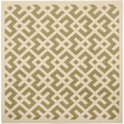 Safavieh Courtyard Collection Darrin Geometric Indoor/Outdoor Square Area Rug