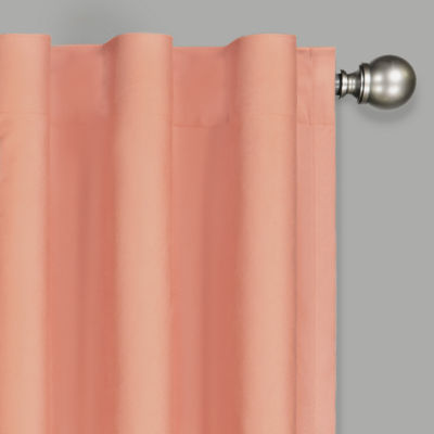 Eclipse Bradley Absolute Zero Velvet Back Tab 100% Blackout Single Curtain Panel