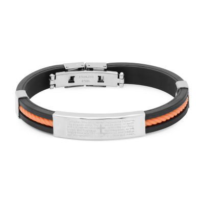 Mens Stainless Steel 8 1/2 Inch Solid Id Bracelet