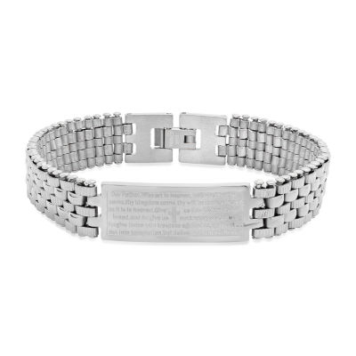 Steeltime Stainless Steel 8 1/2 Inch Semisolid Link Link Bracelet