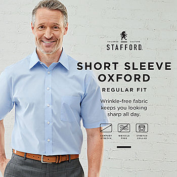 Men's Classic Fit Long Sleeve Button Down Premium Wrinkle Resistant Dress  Shirt