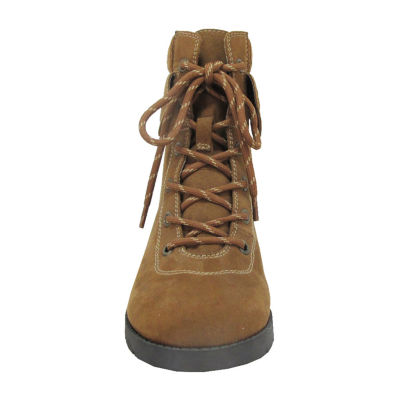 st john's bay womens landson lace up boots block heel