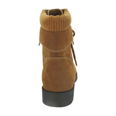 st john's bay womens yosemite lace up boots block heel