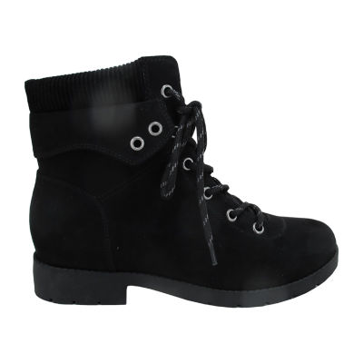 st john's bay womens landson lace up boots block heel
