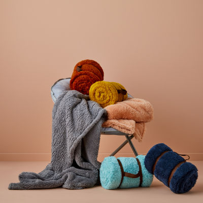 Folding Chair and Fleece Throw JCPenney