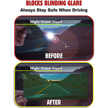 Sliding Car Visor Extender with Tinted Screen to Reduce Glare 