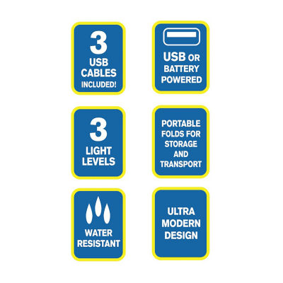 Bell + Howell Power Table Lamp with Ultra High Performance LED Lamp - 3 Pack