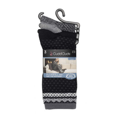 Cuddl Duds Midweight Womens 3 Pair Crew Socks