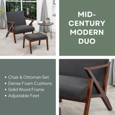 Cliff Chair + Ottoman Set