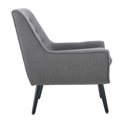 Trelis Flannel Tufted Club Chair