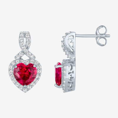 Lab Created Red Ruby Sterling Silver Heart 3-pc. Jewelry Set