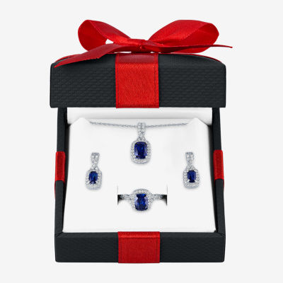 Lab Created Blue Sapphire Sterling Silver 3-pc. Jewelry Set