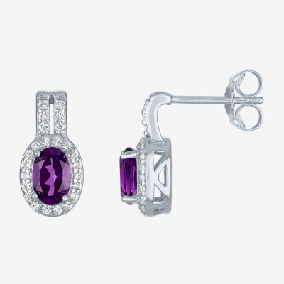 Genuine Purple Amethyst Sterling Silver 3-pc. Jewelry Set