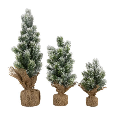 Northlight Mini Flocked Pine 1 1/2 Feet Pine Christmas Tree