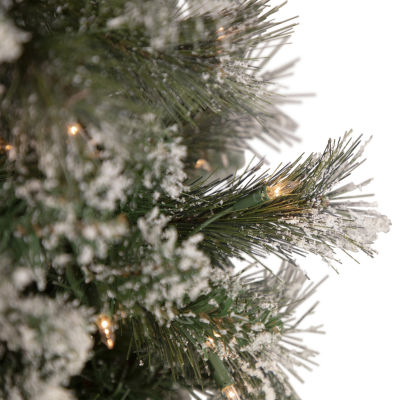 Northlight Snow Valley 7 1/2 Foot Pre-Lit Pine Christmas Tree