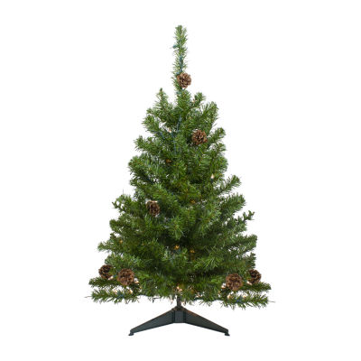 Northlight Canadian 3 Foot Pre-Lit Pine Christmas Tree