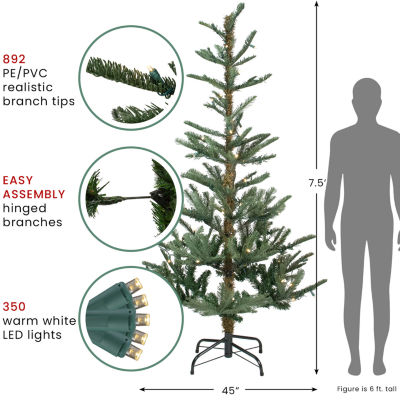 Northlight Nordmann Fir 7 1/2 Foot Pre-Lit Fir Christmas Tree