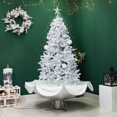 Northlight Lighted Musical Snowing Tinsel 6 Foot Pre-Lit Christmas Tree